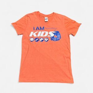 Gildan orange graphic small size T shirt